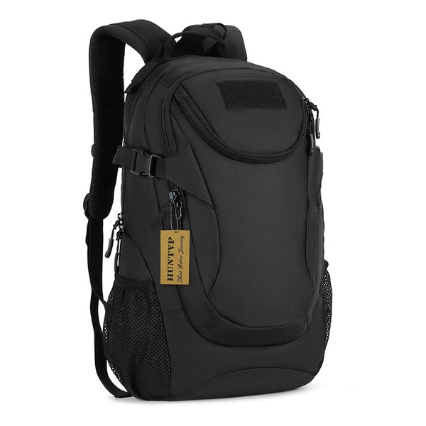HUNTVP 25L Tactical Backpack Rucksack WR Tactical Assault Pack Military Bag (Black)