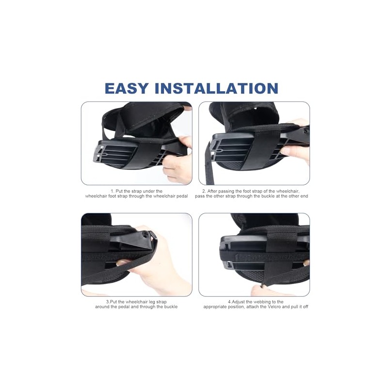 Adjustable Wheelchair Foot Straps for Leg Supports: Durable, Easy to