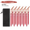 TIXIPEM 7IN Tent Stakes [12PCS] - Aluminum Ground Pegs with