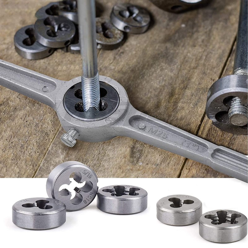 WANGR 8 Pcs Metric Dies Set - Tap and Die