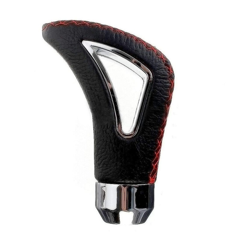 Gear Stick Knob Car Faux Leather Black Red Universal Sport