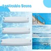 HECASA 18" Universal Pool Ladder Steps Replacement, Heavy-Duty Molded Plastic