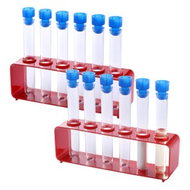 KCKHFA 2 Set Plastic Test Tubes Rack with Caps, Test Tube Holder for Nurse Party Decorations, Scientific Experiments Party