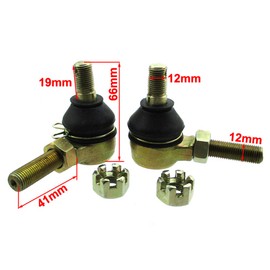 TC-Motor M12 Left Right Tie Rod Ends For Tomberlin Crossfire 150 Baja DN150 Go Kart Ball Joint For Go Kart 150 250 Tie Rod End 12mm Kinroad Runmaster Blade Sunl Roketa Dazon For Kandi KD-150GKA-2 KD