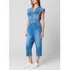 [BLANKNYC] Womens Sleeveless Denim Jumpsuit With Self Belt, Comfortable &