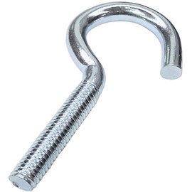AERZETIX - C47836 - Set of 10 - Screw Hooks - Hook Screw - M6 x 60 - Diameter 6 x 60 mm - Galvanised Steel - DIY - Assembly Tool Hardware