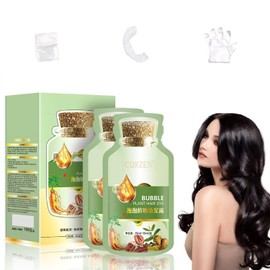 OUKPANE HUANG YI Bubble Plant Hair Dye Natural,New Botanical Bubble Hair Dye 15ml 15Packs/Box.(Natural Black)