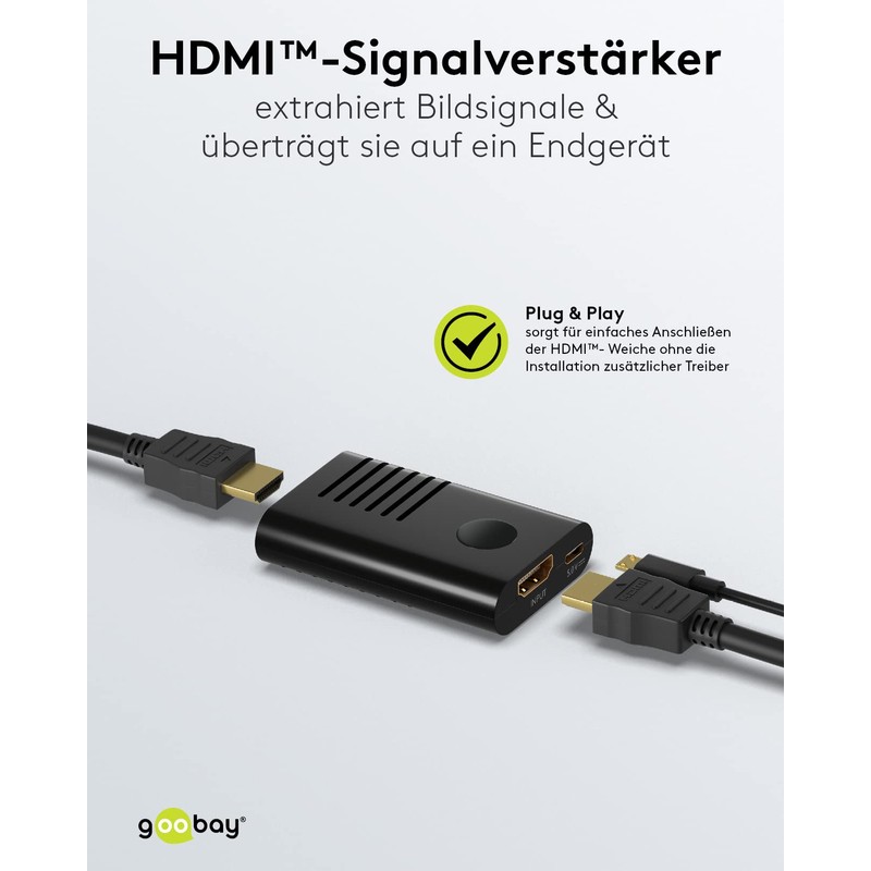 goobay 58492 HDMI Signal Amplifier / Repeater 4K @ 60Hz