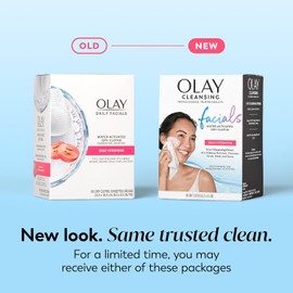 Olay Daily Clean 4-in-1 Water Activated Cleansing Cloths, 66 count