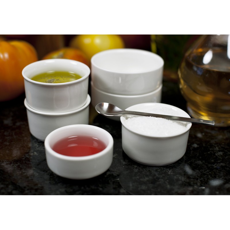 Fortessa Fortaluxe Vitrified China Dinnerware, Accents Ramekin/Butternap, 2.5-Ounce, Set of