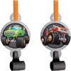 Creative Converting Monster Truck Party Blowers, 8 ct, 2.5" x
