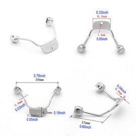 Eyeglass Saddle Bridge Nose Pads Piece Sunglasses Metal U-Shape Accessory for Reading Glasses