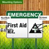 Emergency First Aid Kit Sign, 36x48 Inches, Rust Free DiBound,