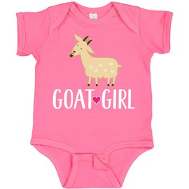 inktastic Goat Girl Farm Animal Baby Bodysuit 6 Months Hot Pink 2f366