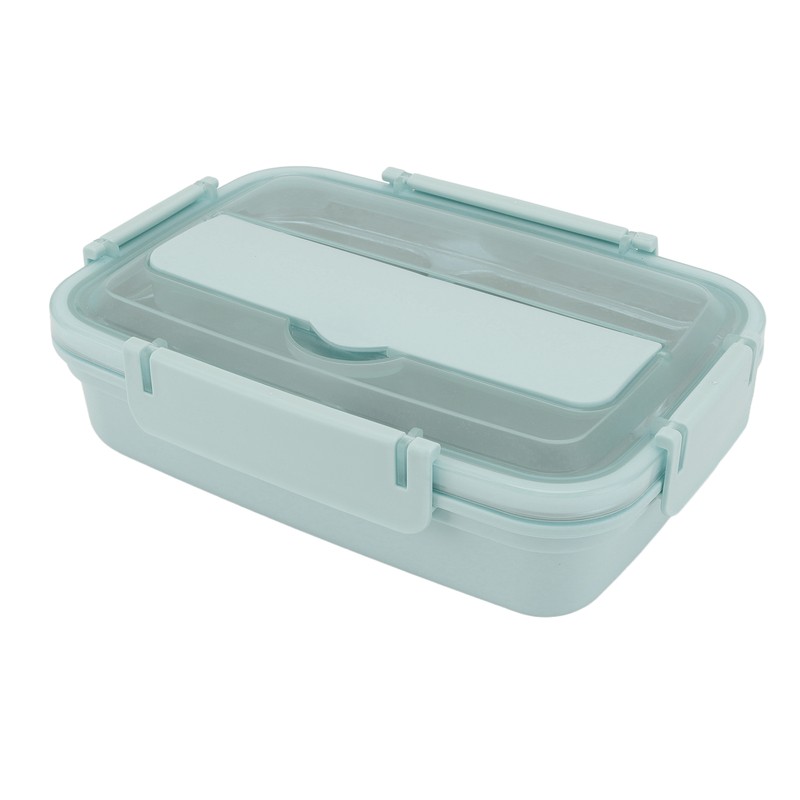 Lunch Box 3 Compartments 304 Stainless Steel Plastic Matching Spoon