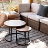 aboxoo Coffee Table Nesting Side Round Set of 2 End