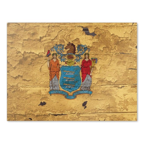 GRAPHICS & MORE Rustic Distressed New Jersey State Flag Home