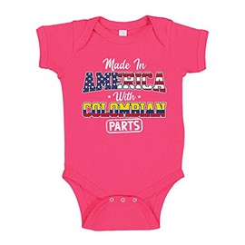Colombian American Made in America with Colombian Parts Baby Bodysuit Infant One Piece 6 mo Cyber Pink