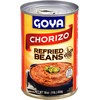 Goya Foods Refried Beans Chorizo, 16 Ounce (Pack of 12)