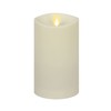 Luminara Outdoor Flameless LED Ivory Candle Melted Edge 3.75" x