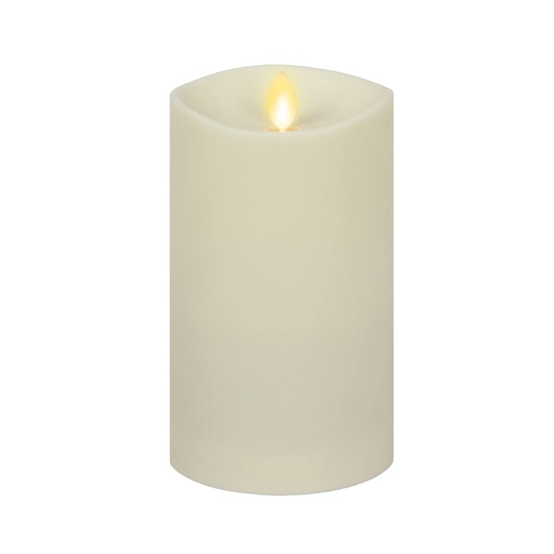 Luminara Outdoor Flameless LED Ivory Candle Melted Edge 3.75" x