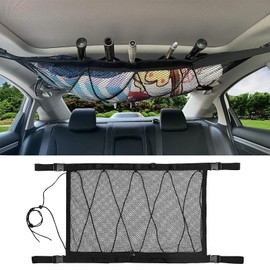 Ysemco Car Storage Ceiling Roof Net Roof Box Fishing Rod Holder Fixed Net Cargo Net Luggage Net Fishing Rod Car Storage 5 Pcs Storage (Car Storage Ceiling Net)