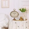 NIKKY HOME Antique Table Clock, Gold Retro Desk Clock with