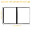 DMSELL 5Pcs A4 Double Fold Menu Covers 2 Page 4