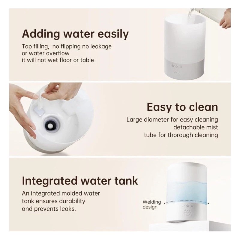 YOGIN™ Humidifiers for Bedroom or Large room,Top fill 2.5L Ultrasonic