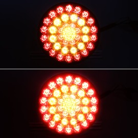 MFC PRO 4.7" Waterproof Universal Truck Bus Tail Light Round Brake Turn Signal Position Light Integrate (Model 2)