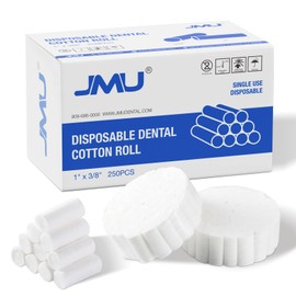 JMU 250 Pcs Dental Cotton Rolls, 1'' Non-Sterile Nosebleed Plugs, Nosebleed Stopper for Kids or Adults