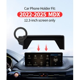 MaserWeller Car Phone Holder for 2022 2023 2024 2025 Acura MDX Accessories 12.3-Inch Screen Fixed Clip, 360° Rotation Phone Mount Compatible with MagSafe, Cell Phone Holder Does Not Affect Air Vent