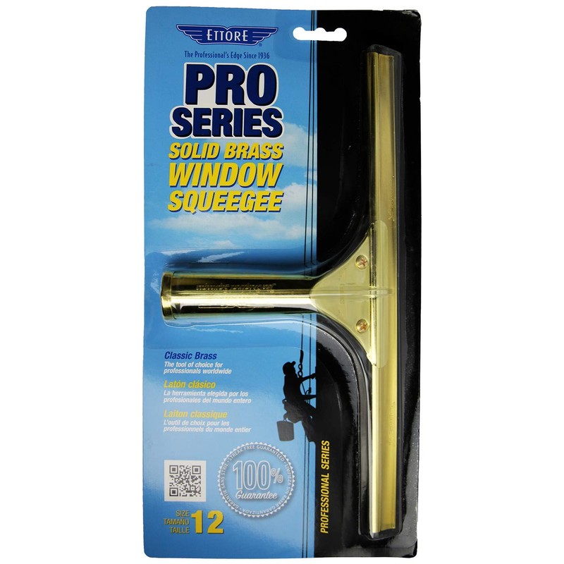 Ettore 10012 Solid Brass Squeegee, 12-Inch , Gold