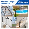 Muzata Aluminum Black Stair Cable Railing Post 36 Inch for