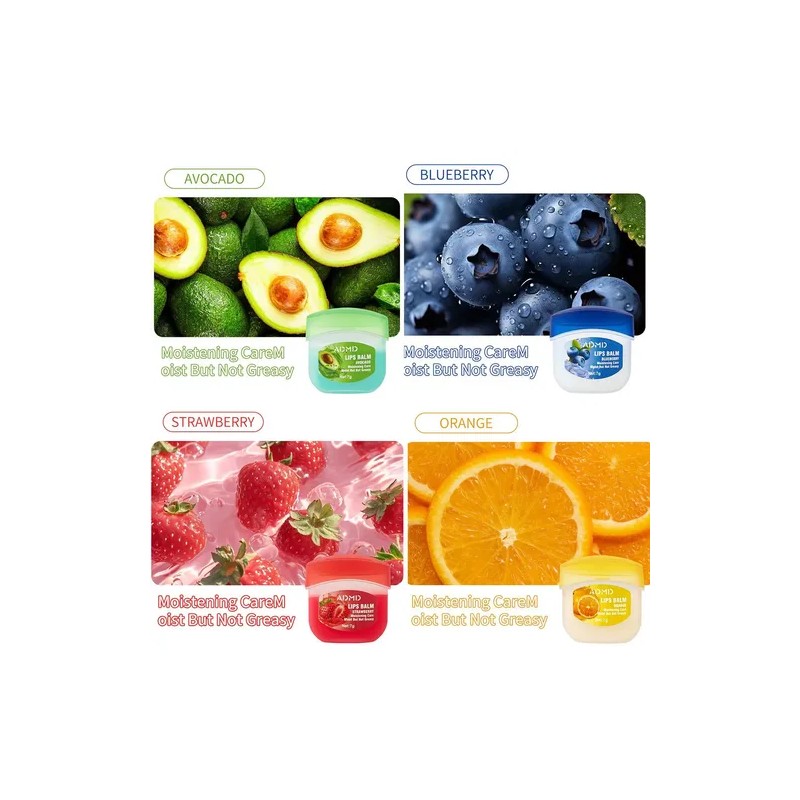 Set Hidratante De Labios Con Varias Frutas, Paquete Con