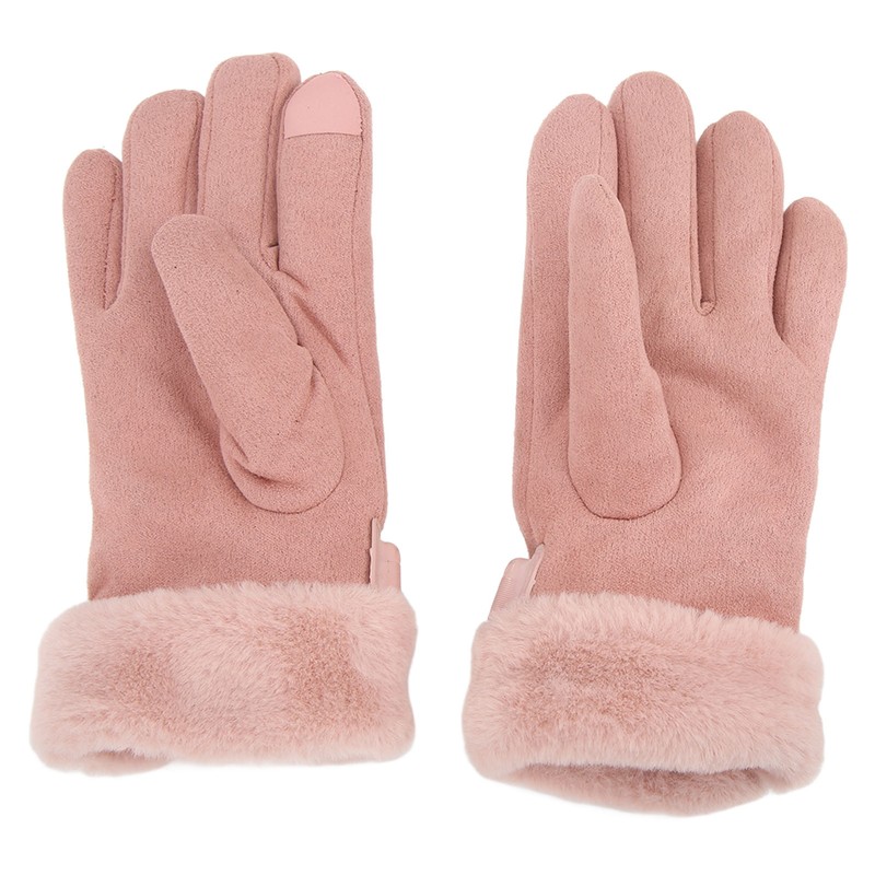 Pink USB Heating Gloves Hand Warmer Touch Screen Design Adjustable