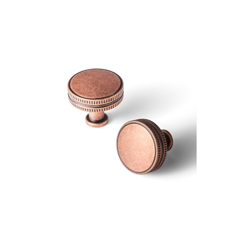 Goo-Ki Antique Copper Cabinet Drawer Knobs Zinc Alloy Kitchen Hardware