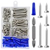 Wensilon (135Pcs) 304 Stainless Steel Wood Screw Quick Metal Self