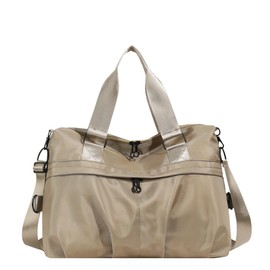 HUA ANGEL Large Tote Bag with Zip Pockets and Compartments Waterproof Nylon Womens Shoulder Bag Carry On Handbag for Travel Sport College Holiday Fitness Weekend