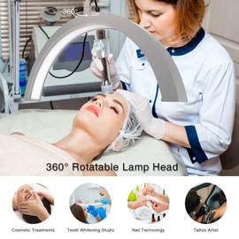 CHICLUX Half Moon Light for Lash Extension, 20in Lash Light for Eyelash Tech, LED Lash Lamp for Tattoo Artists, Nail Tech, Esthetician