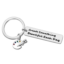 Huwujiu Artist Keyring Gifts Painter Gifts Keyring Art Student Gift Art Teacher Gift Christmas Birthday Gift Artist Gifts for Women Men Girls Boys