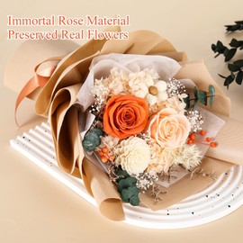 Jtoder Forever Flowers for Delivery Prime, Preserved Long Lasting Pink Rose Flower Bouquet for Mom Wife Girlfriend on Mothers Day Valentines Day Christmas Anniversary Birthday Gifts for Her