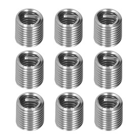 QANYEGN 100Pcs Thread Inserts Tool Kit, Stainless Steel Thread Inserts Sheath Type Screw Repair Sleeve with Male Female Reducing Nut M6x1(2D)