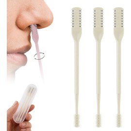 Bluemega Cortador de Pelo Nasal 2 en 1 Para Mujeres y Hombres Herramienta Removedora de Pelo de Fosa Nasal, Giratorio de 360°, Con Recogedor de Orejas