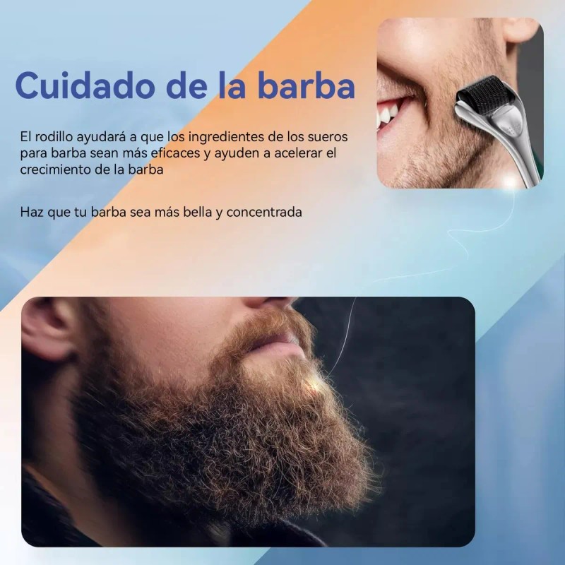 4 Dermaroller Facial Barba Titanio Skincare Rodillo Facial