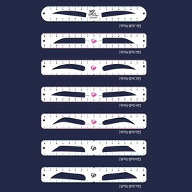 Guide to 7 types of eyebrow shape design eyebrow rulers for women and men - NO.4 / 눈썹 모양 디자인 눈썹자 7종 가이드용 여자 남자 - NO.4