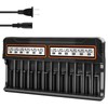 18650 Battery Charger, WAVYPO 12 Bays Smart Universal LCD Charger