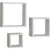 MELANNCO Square Floating Wall Mount Cube Shelves - Set of