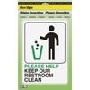 HY-KO Products D-27 Please Help Keep Restroom Clean Info Graphic