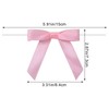 yueton 50PCS Pink Satin Twist Tie Bows Cute Ribbon Tie